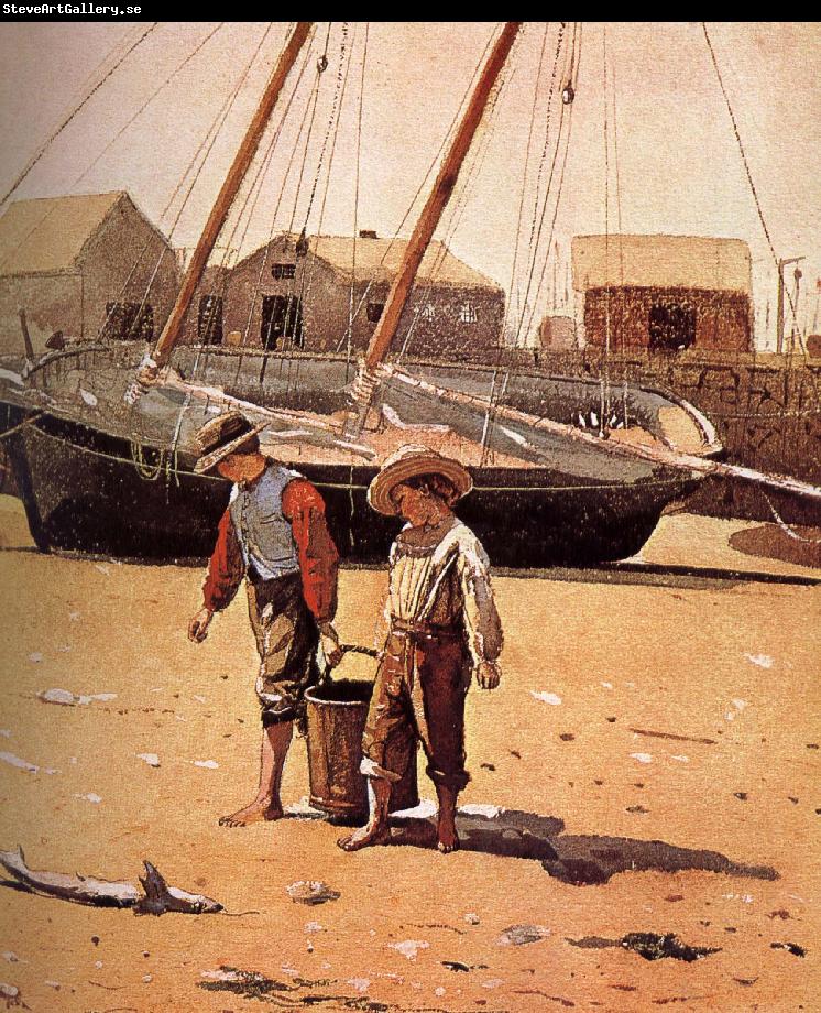 Winslow Homer A basket of clams